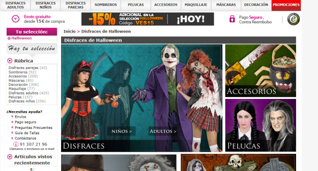 Regalar disfraces de Halloween