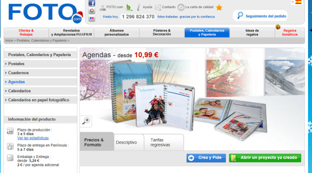 Regalar agenda 2013 con Foto.com