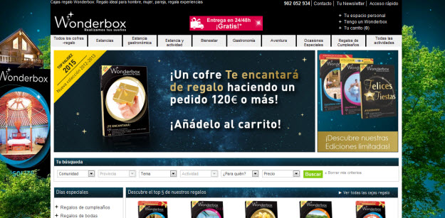 Regalar caja de experiencias para reyes en Wonderbox