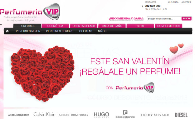 Regalar perfumes para San Valentín en Perfumería VIP