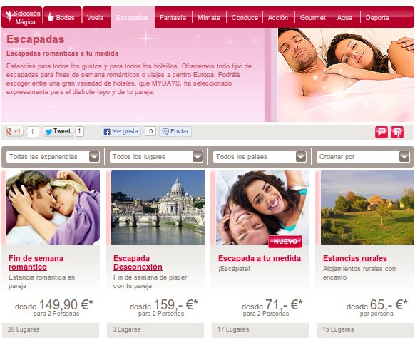 Experiencias únicas en pareja con MyDays