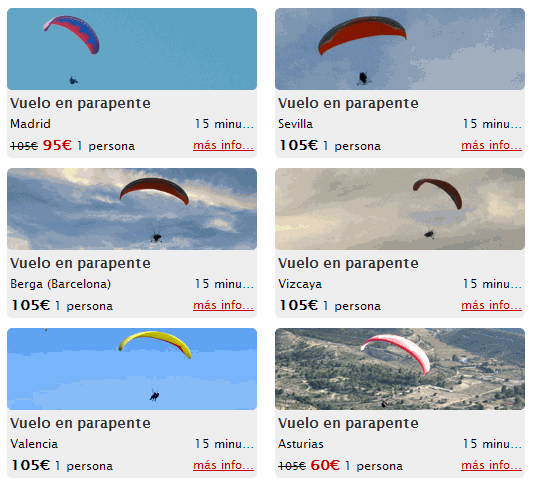 vuelo en parapente