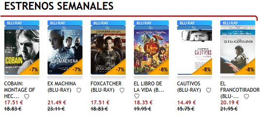 Regalar cofres de películas precios