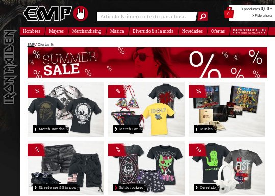 EMP online camisetas rock