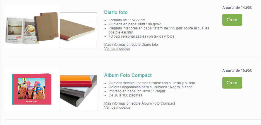 photobox precios albumes