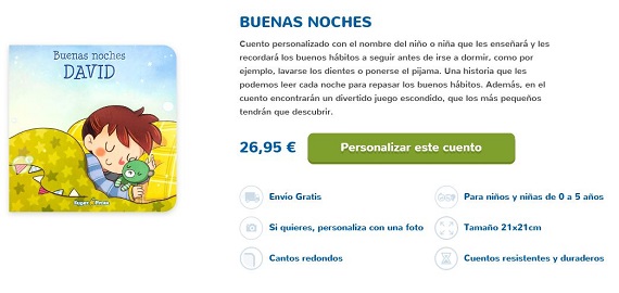 cuentos personalizados precios