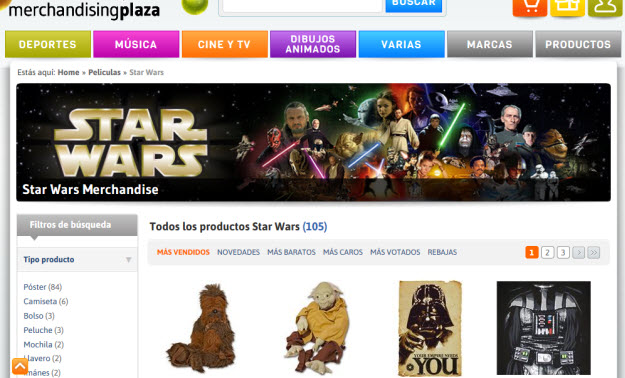 Comprar merchandising de películas