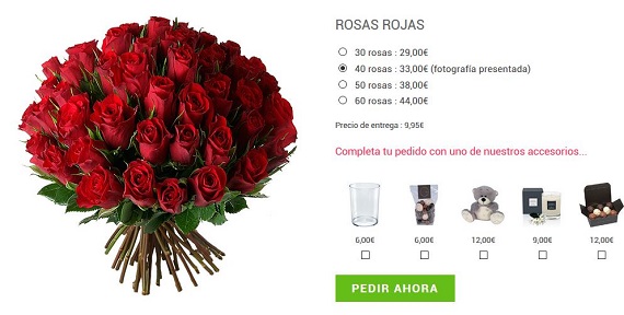 flores san Valentín rosas