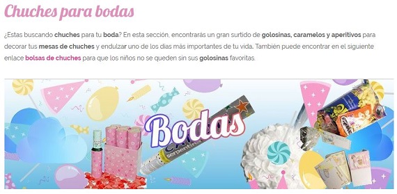 chuches para bodas online