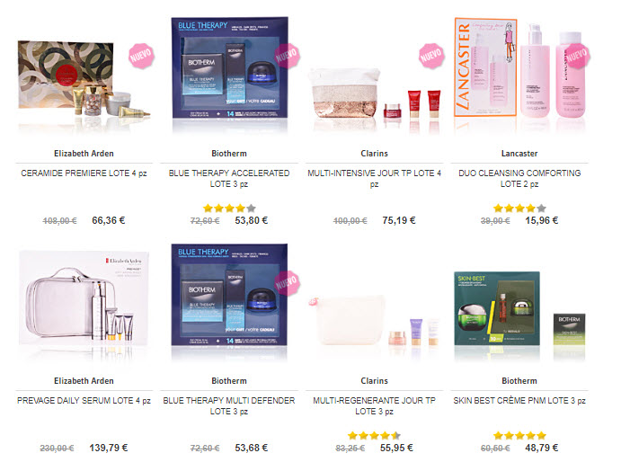 sets de cosmeticos Navidad